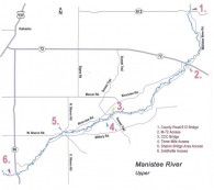 Upper Manistee River - Map - Current Works Guide Service