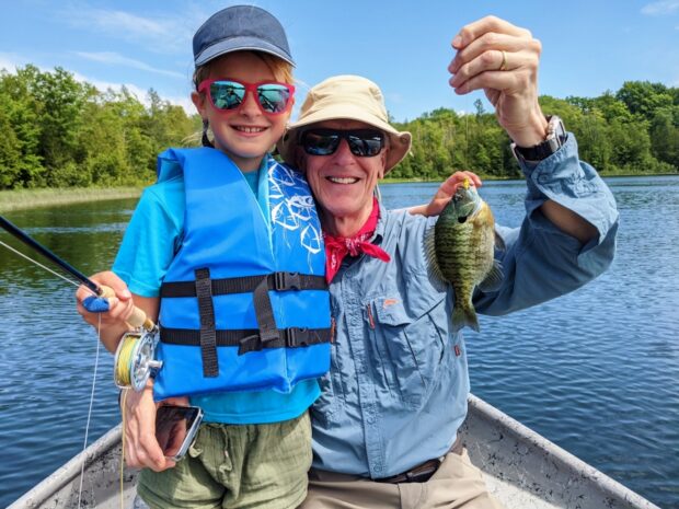 Fly Fishing for Bluegill, Panfish, Bass on Northern Michigan Lakes