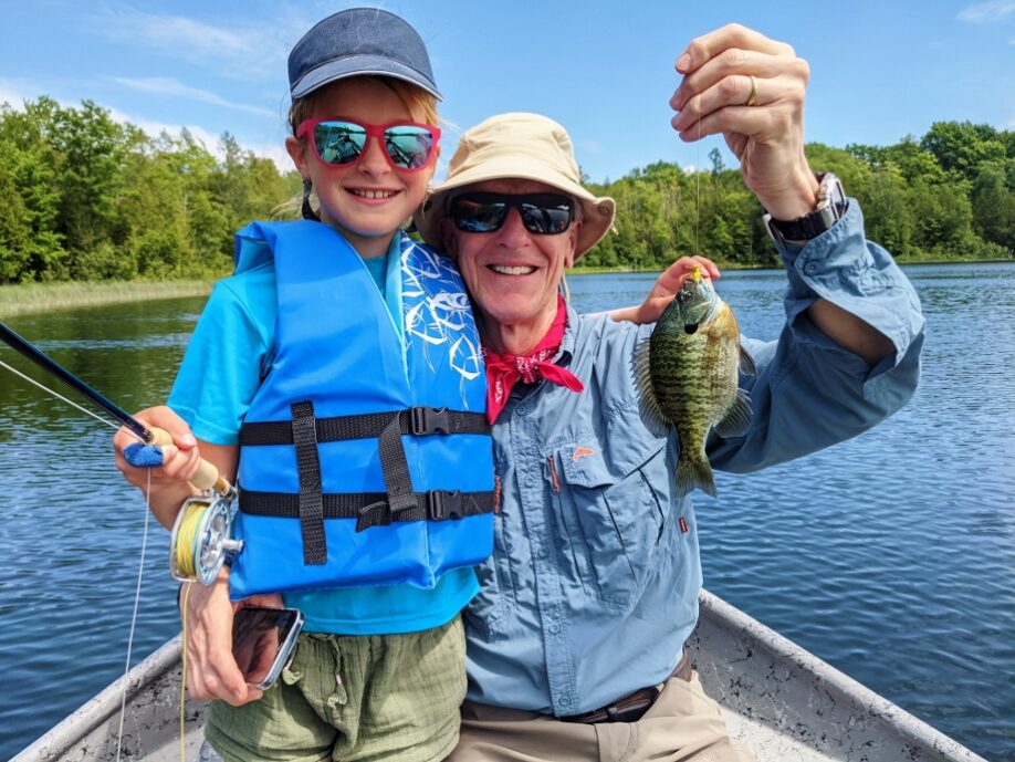 Fly Fishing for Bluegill, Panfish, Bass on Northern Michigan Lakes